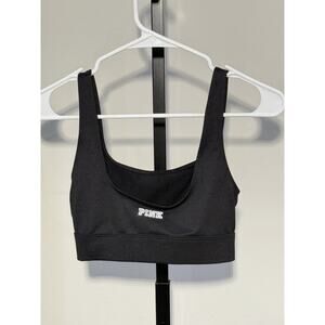 PINK Victorias Secret Ultimate Lightly Lined Sports Bra Black XS